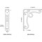 Ekena Millwork Orleans Wrought Iron Bracket, (Triple center brace), Antiqued Brass 2"W x 10"D x 12"H BKTM02X10X12TOLABS - alternate 6